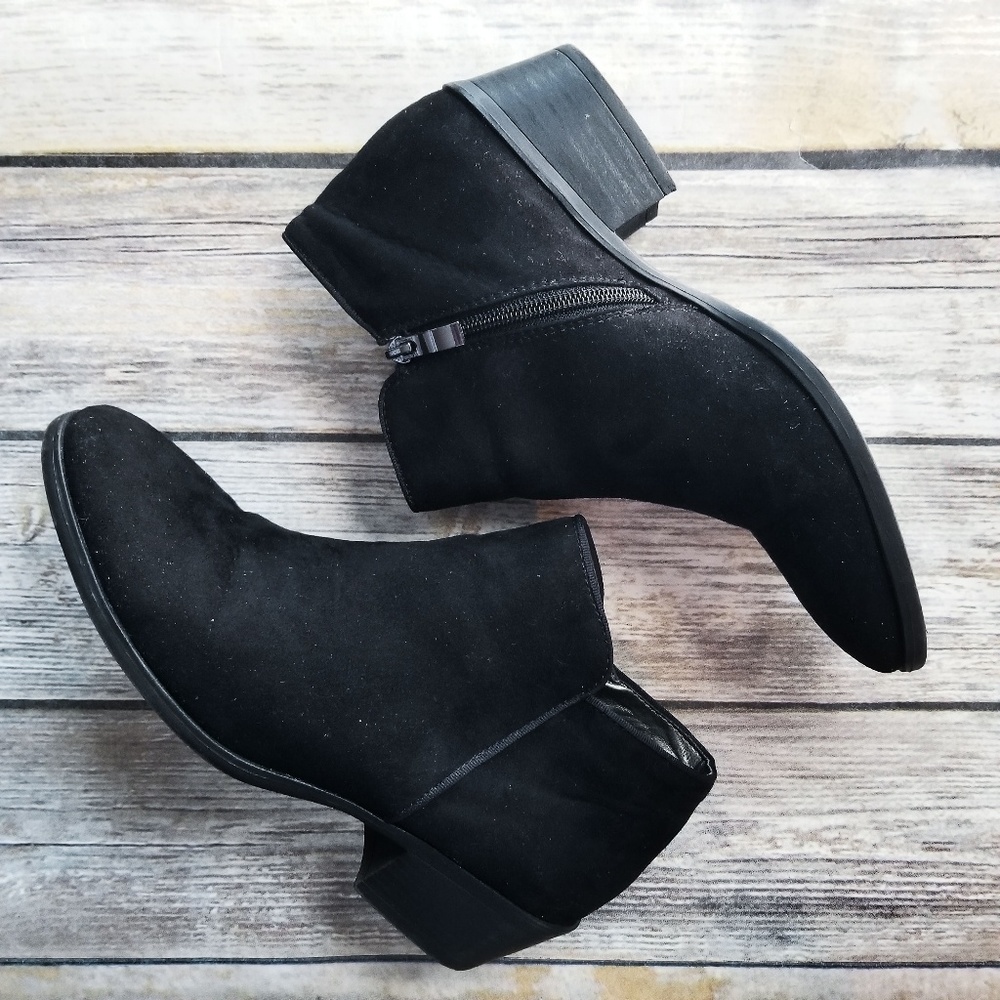 Black Suede Booties